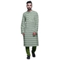 thumbnail image 2 of Atasi Kurta Imprimé pour Hommes Col Mandarin Popeline de Coton Kurta Chemise Décontractée, 2 of 7