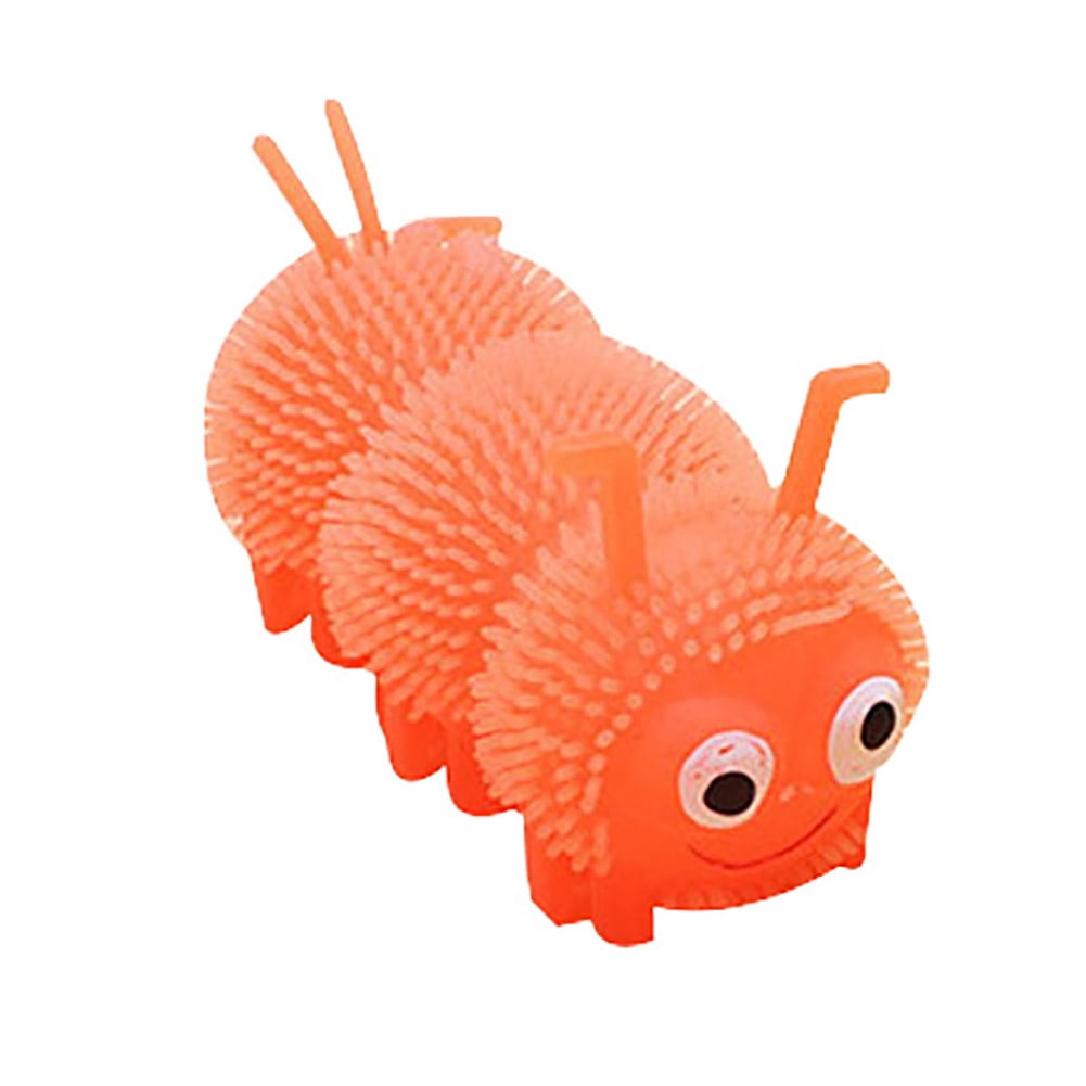 HEVIRGO Jouet pour Enfants Caterpillar LED Balle Clignotante à Presser Décompression