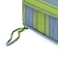thumbnail image 5 of Jordan Manufacturing Sunbrella 22.5" x 22.5" Bravada Limelight Multicolor Stripe Square Outdoor Deep Seat Cushion with Ties and Welt, 5 of 10