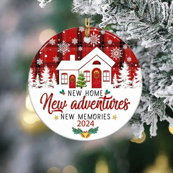 YHAICO Hanging Sign Party Decoration Christmas Ornaments-Acrylic Christmas Pendant Round Religious Hanging Ornaments for Christmas Tree Christmas Decorations for Home Holiday Decor Festive Orname