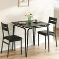 thumbnail image 1 of 2-Person Dining Table Set with 2 Chairs, Compact 3-Piece Square Dinette for Small Spaces, 1 of 8