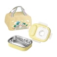 thumbnail image 1 of Lipstore Bento Lunch Box Meal Prep Container with Tote Bag Bento Snack Box Food Container Yellow 3 Grid, 1 of 8