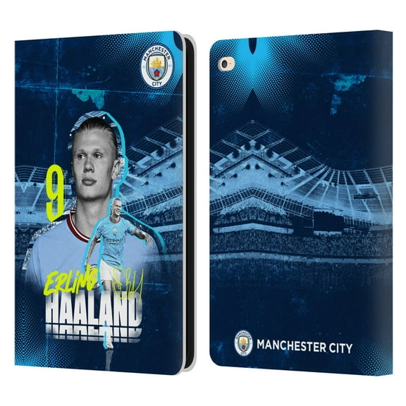 Head Case Designs Officially Licensed Manchester City Man City FC 2022/23 First Team Erling Haaland Leather Book Wallet Case Compatible with Apple iPad Air 2 (2014)