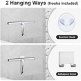 thumbnail image 5 of All-Purpose Shower Squeegee for Shower Doors, Bathroom, Window, Glass and Car Windshield, Includes Suction Hook & Adhesive Hook, 18/8 Stainless Steel, 12", Silver, 5 of 7