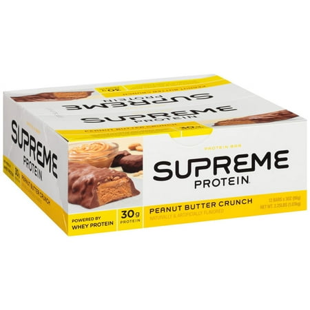 Supreme Protein Bar, Peanut Butter Crunch, 30g Protein, 12 Ct