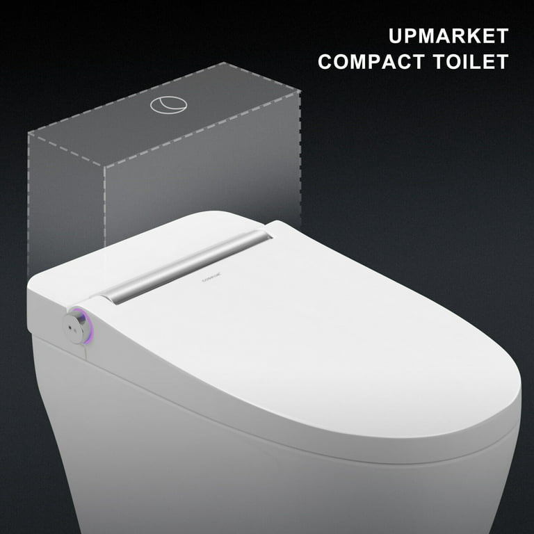 Electronic One Piece Smart Toilet Heated Seat Foot Sensor Auto