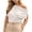 White, variant on Zekutng Summer Tops for Women Off Shoulder Asymmetrical Neck Short Sleeve T-Shirt Casual Loose Summer Top,Sizes M-2XL
