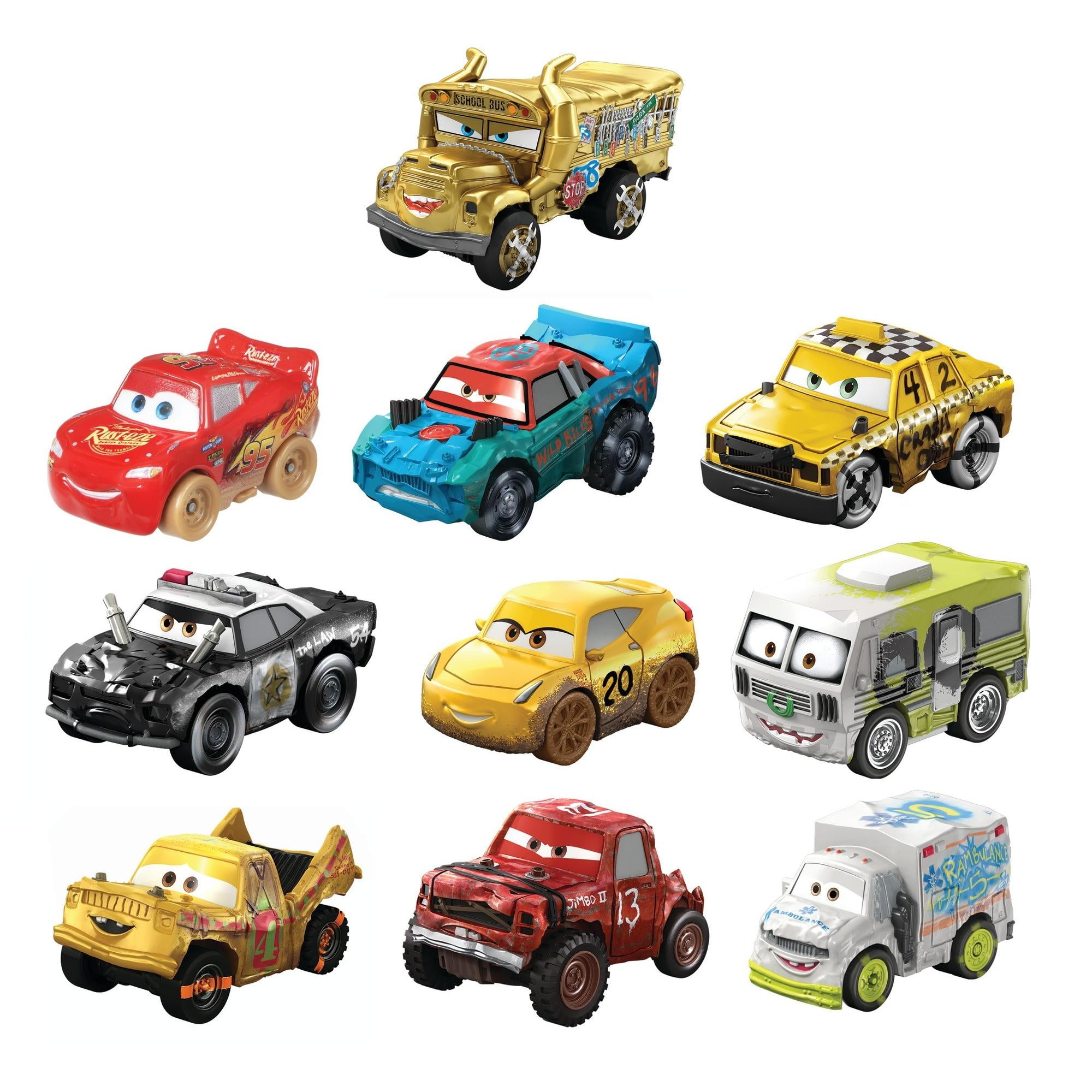 Disney Pixar Cars Mini Racers Collector Set of 15 With Will Rusch Miss Fritter for sale online 