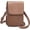 Mocha, variant on Genuine Leather Small Crossbody Bags for Women, Cell Phone Cross body Purse Bag with RFID Blocking Card Slots