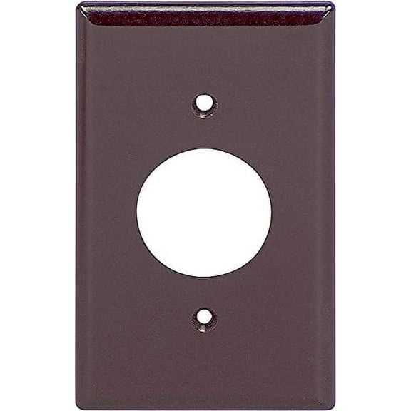 Cooper Wiring Devices 2131B 1-Gang Single Outlet Receptacle Wall Plate, 1.41" Diameter Opening, Standard Size, Thermoset Plastic, Brown