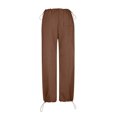thumbnail image 6 of IROINNID Reduced Pants for Women Cargo Spring and Summer New Pocket Bandage Elastic Waist Full Length Pants,Brown, 6 of 7