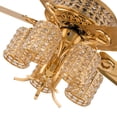 thumbnail image 6 of Luxury Crystal Golden Ceiling Fan Light, 52Inch Reversible Ceiling Fan with Remote, Glam 9 Light Ceiling Fan, 2 Downrods, 3 Speeds, 6 of 9