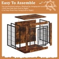 thumbnail image 5 of Furmax Wooden Indoor Dog Crate Furniture  with Double Doors and Thick Cushion,Brown, 5 of 7