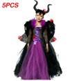 thumbnail image 4 of Disfraz de maléfica de Disney para niñas, vestido de Halloween, elegante bautizo, Glam Gownprom, Cosplay para niños, ropa de bruja de Reina demonio, 4 of 5
