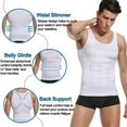 thumbnail image 4 of Mens Slimming Body Shaper Vest Shirt Abs Abdomen Slim Gym Workout Tummy Control Compression Tank Top Sleeveless Shapewear, 4 of 10