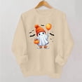 thumbnail image 5 of Jsaierl Womens Halloween Sweatshirts Plus Size Ghost Graphic Pullovers Fall Loose Fit Crewneck Long Sleeve Sweater Tops Halloween Party Supplies, Sizes S-2XL, 5 of 6