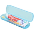 thumbnail image 3 of 2 uds estuche de cepillo de dientes ligero portátil para viaje a casa caja de almacenamiento de pasta de dientes de plástico inhalable organizador naranja y azul Xemadio YQ-3047, 3 of 4