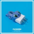 thumbnail image 5 of Protector de cargador de teléfono móvil, funda protectora de plástico antirotura para Cable de datos de dibujos animados para iPhone 12 13, color azul, 5 of 5