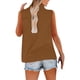 thumbnail image 5 of Camisetas para mujer,Camiseta de tirantes de lino con cuello en V para mujer, detalle de botones y bolsillo en el pecho, blusa informal sin mangas para estar en casa, sopatenor, 5 of 9