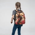 thumbnail image 5 of Naloa Vintage Red Flower Chihuahua Print Lightweight DayBackpack Suitable for school, work, shopping, travel, etc., 5 of 5