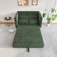 thumbnail image 3 of CQSXDA 2-in-1 Convertible Corduroy Sofa Bed, 2-Seater Loveseat with Side Storage for Living Room Use, Dark Green, 3 of 16