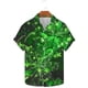 thumbnail image 2 of Ceisia Men's St. Patrick's Day Firework Starlight Clover Print Stretch Short Sleeve Shirt Dark Gray M Gifts, 2 of 5