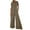 Brown, variant on Ltctricy Women's Jumpsuits Short Sleeve V Neck Half Button Textured Wide Leg Rompers Loose Casual Overalls with Pockets