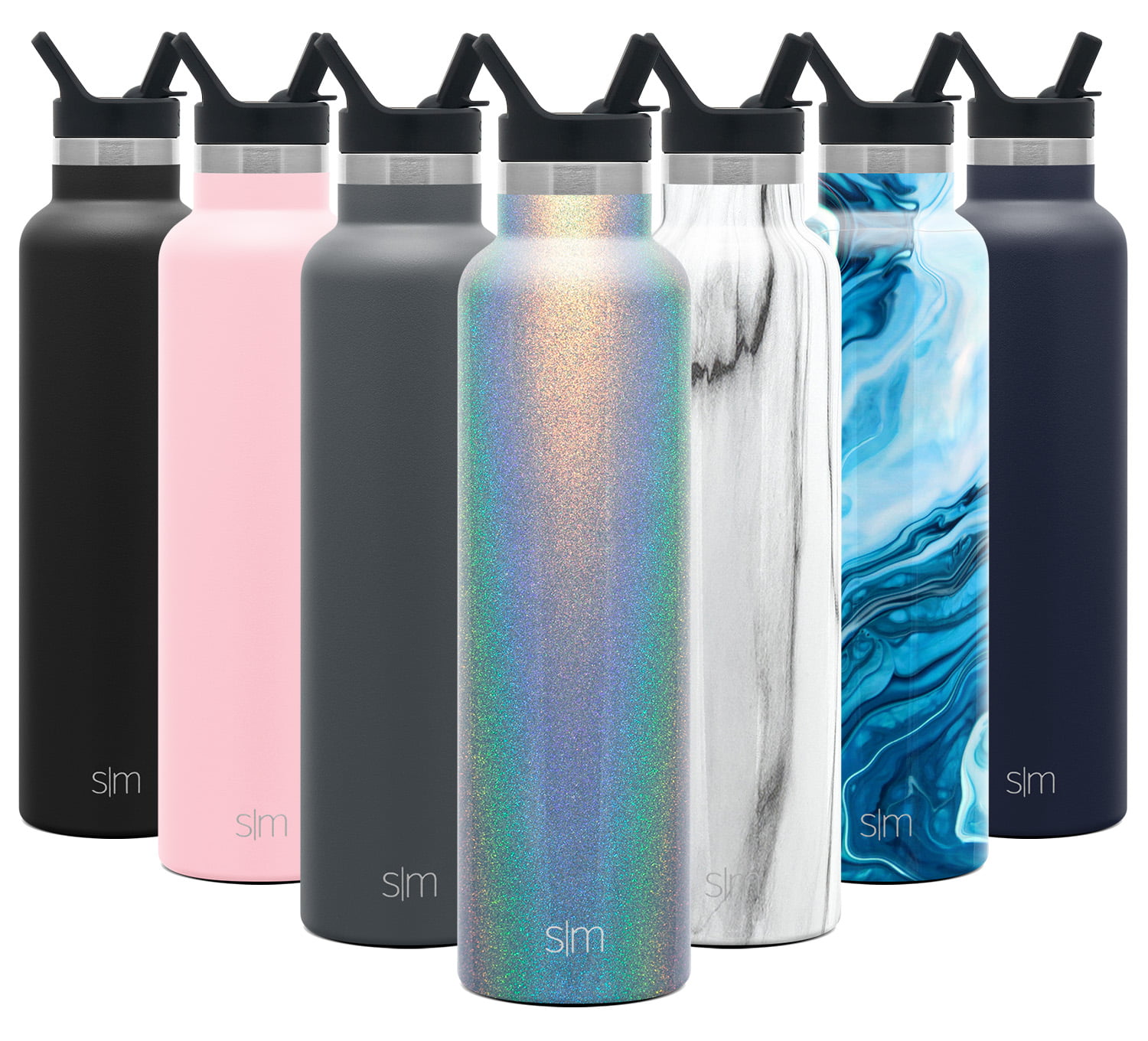 Simple Modern Insulated Water Bottle with Handle Lid Small Reusable Ascent Narrow Mouth Stainless Steel Thermos Flask Ombre 12oz Handle Lid Sorbet 