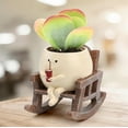 thumbnail image 4 of Flowerpots with Dish Ceramic, Hanging Flower Pot with Swing Hanging Flower Pots Swing Flower Pot Funny Flower Pots Planter with Swing Planter Succulent Plant Pot for Home and Garden, Flower Pots, 4 of 7