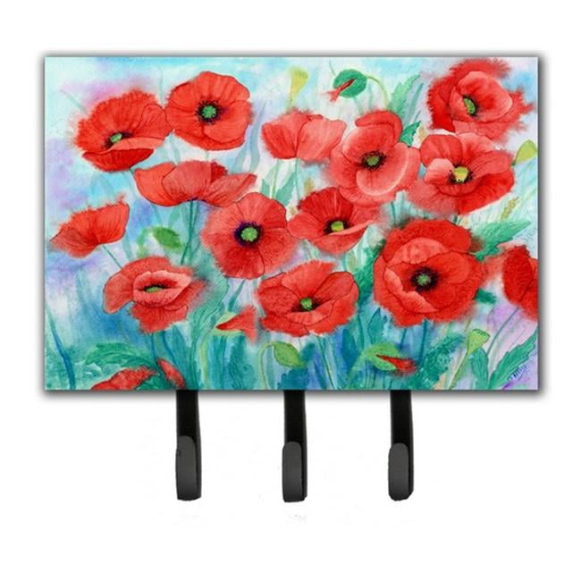 Carolines Treasures IBD0258TH68 Poppies Leash or Key Holder Multicolor Triple