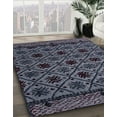 thumbnail image 2 of Ahgly Company Indoor Round Abstract Slate Blue Grey Abstract Area Rugs, 6' Round, 2 of 6