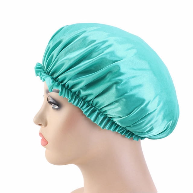 Coiffure Imitation Soie Dentelle Casquette Ronde Bonnet de Sommeil Bonnet de Chimiothérapie Beauté et Coiffure Extra Large Bonnet de Satin Réglable Réversible Bonnet de Couchage Bouclé Cheveux Naturels