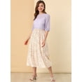 thumbnail image 2 of AllegK Faldas Largas Florales PaMujer FalMaxi BohemCon Volantes En Niveles Y CintuElástiBeige XL, 2 of 6
