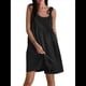 thumbnail image 1 of Vestido de Verano para Mujer con Tirantes, Suelto, de Algodón y , con Falda Acampanada. Negro L, 1 of 10