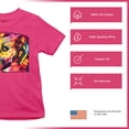 thumbnail image 4 of Tee Hunt Colorful Pit Bull Youth T-Shirt Dog Wags Its Tail with Its Heart Kids, Pink, Medium, 4 of 5