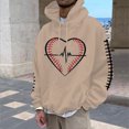 thumbnail image 1 of MHFRRA Sudadera con Capucha para Hombre, con Estampado de Fútbol, Informal, Holgada, Cómoda y Cálida para Uso Diario En Otoño E Invierno Caqui, 1 of 3