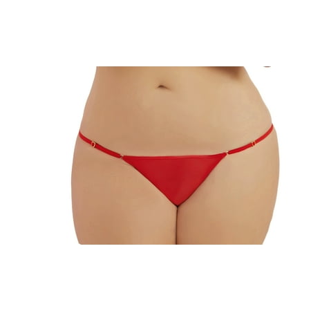 - Lacy Line Plus Size Sexy Mesh Thong With Adjustable Sides