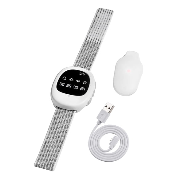 Spirastell Bedwetting Alarm,40m Vibration/sound/vibration   Wireless Alarm  With Wristband Built-in Battery   Sound  With Elder Care 30min/60min/90min/2h Timer Owsoo Alarm With
