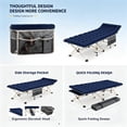 thumbnail image 6 of SROEDTYCamping Cot, Folding Camping Cot Bed for Adults Sleeping 1200D Double Layer Oxford Portable Folding Outdoor Cots for Camping W/Soft Pad Carry Bag for Home Office Nap Beach Travel, 500LBS,Grey, 6 of 9