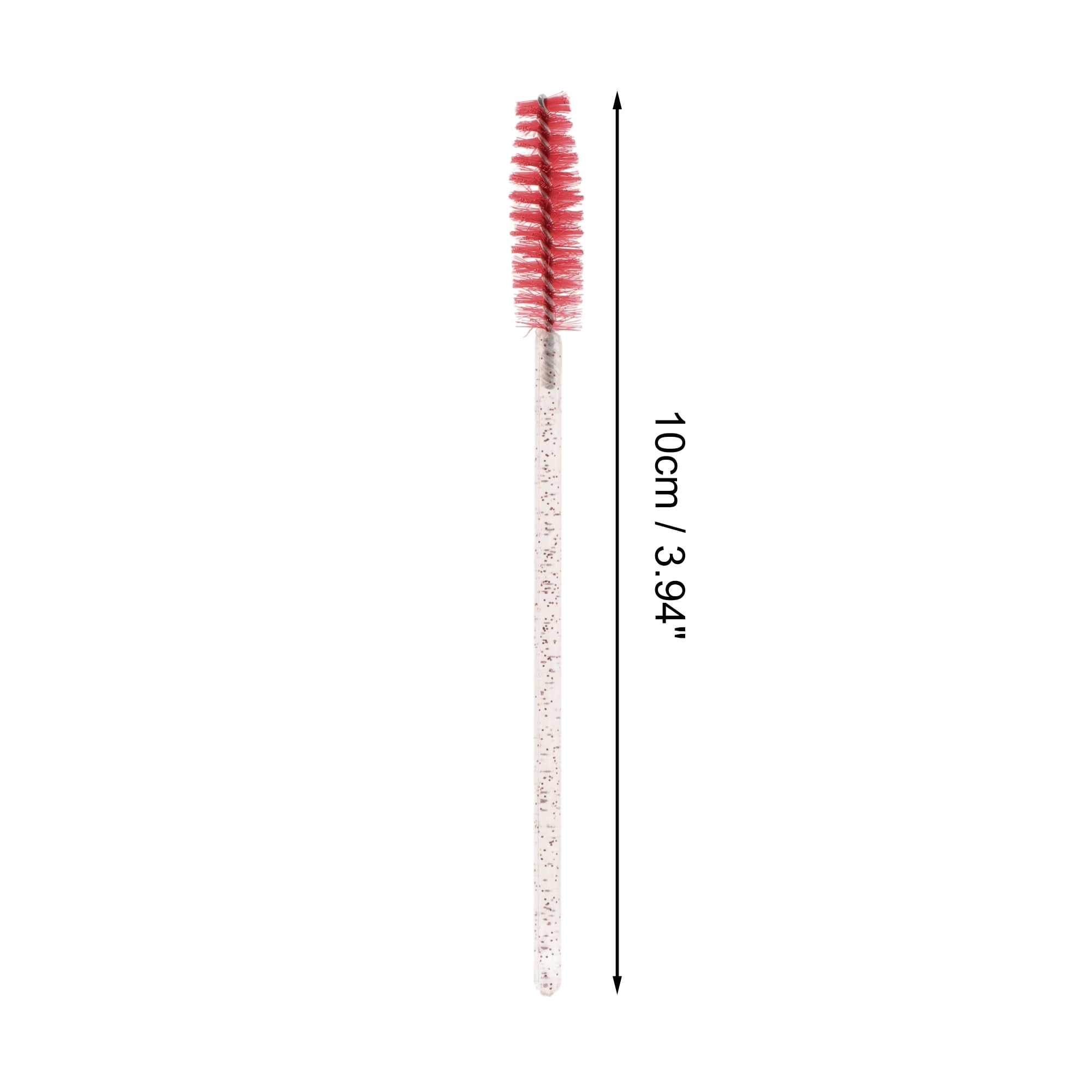 Unique Bargains Lightweight Eyebrow Brushes for Travel 50 Pcs Red