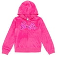 thumbnail image 4 of Barbie Logo Velour Matching Family Zip Up Hoodie and Jogger Pants Outfit Set Womens Small, 4 of 5