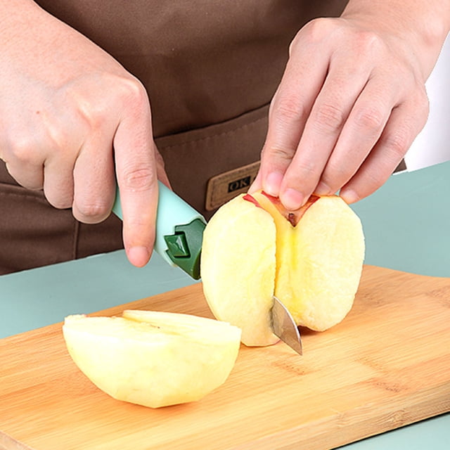 Cuchillo pelador doméstico, raspador, pelador de frutas, cuchillo 2 en 1 multiusos para cocina, cepillador de melones y frutas, pelador de acero inoxidable, cuchillo de viga