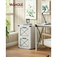 thumbnail image 6 of VASAGLE File Cabinet, Filing Cabinet with 2 File Drawers, Printer Stand, Fit A4, Letter Size, Hanging File Folders, for Home Office, Study, Rustic White, 6 of 7