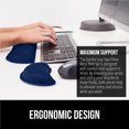 thumbnail image 4 of Silky Gel Memory Foam Wrist Rest for Computer Keyboard, Mouse, Ergonomic Design for Typing Pain Relief, Desk Pads Support Hand and Arm, Mousepad Rests, Stain Resistant, 2 Piece Pad, Black, 4 of 9
