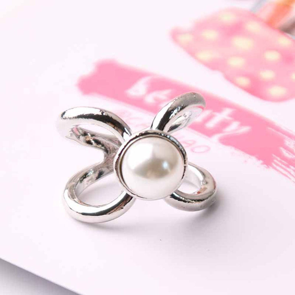 Accessories Elegant Simulated Pearl Electroplating Fashion Synthetic  Crystal Brooch Shawl Clip Scarf Ring Scarf Buckle 03 