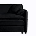 thumbnail image 6 of Gewnee Deep Seat DIY Combination Sectional Cloud Sofa with 2 Ottomans & Soft Pillows, Black Loveseat Modular Couch for Living Room, Apartment, 6 of 22
