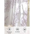 thumbnail image 6 of Sheer Curtains 84 Inches Long, Pink Purple Tree Branches Semi Sheer Curtains Light Filtering Window Treatment, Farmhouse Nature Botanical Privacy Voile Drapes for Living Room Bedroom 52x84 Inch, 6 of 7
