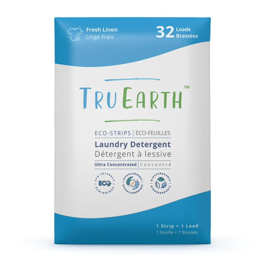 Tru Earth Laundry Detergent Eco Strips Fresh Linen (32 Count