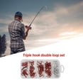 thumbnail image 3 of Soidarity Juego de anzuelos de pesca de acero de alto carbono conveniente atractivo agarre fuerte anzuelo flexible resistente al desgaste colgador de Pescar Rojo Soidarity OD021001-01, 3 of 6