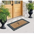 thumbnail image 3 of A1HC 30"x48" Natural Coir & Rubber Paisley Monogrammed Door Mat, Heavy-Duty, Low-Profile, Anti-Shed Outdoor Entrance Mat, 3 of 7